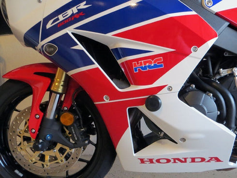 WOODCRAFT FRAME SLIDER KIT WITH BLACK SHORT PUCKS HONDA 2007-2023 CBR600RR